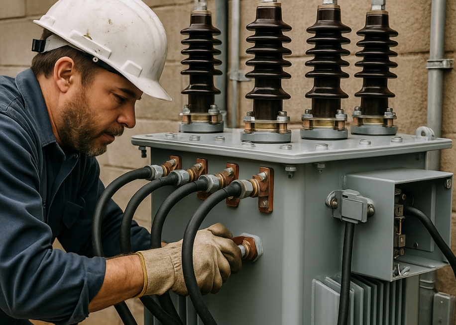 Electric transformers installation