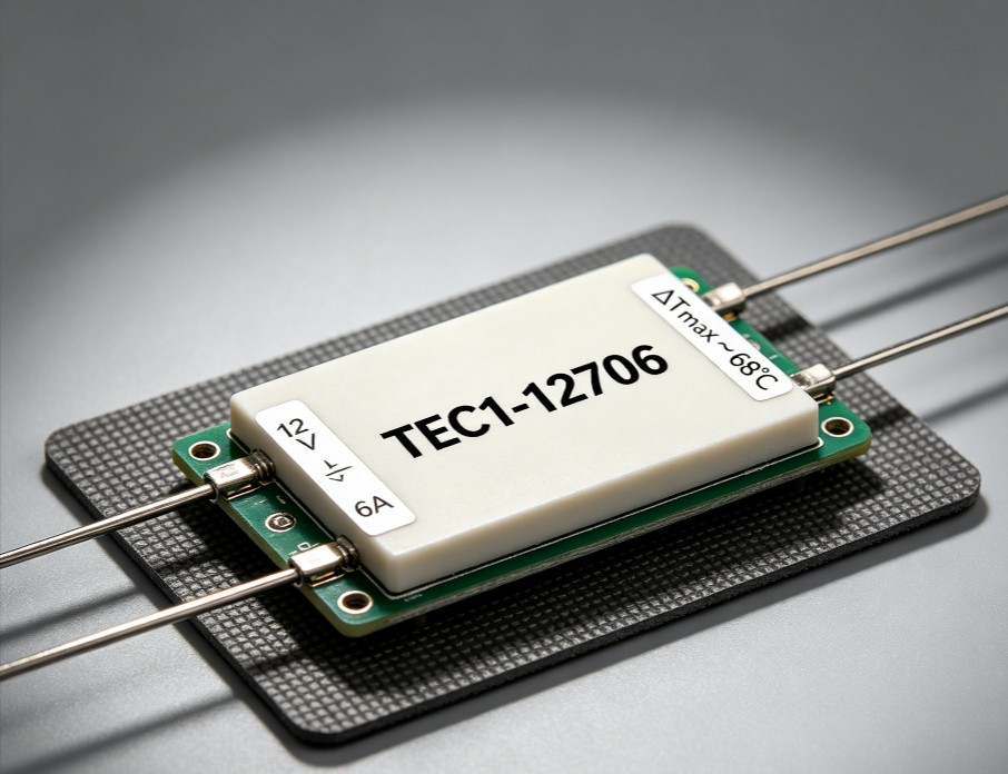 The TEC1-12706 is one of the most widely used single-stage Peltier modules..png The TEC1-12706 is one of the most widely used single-stage Peltier modules